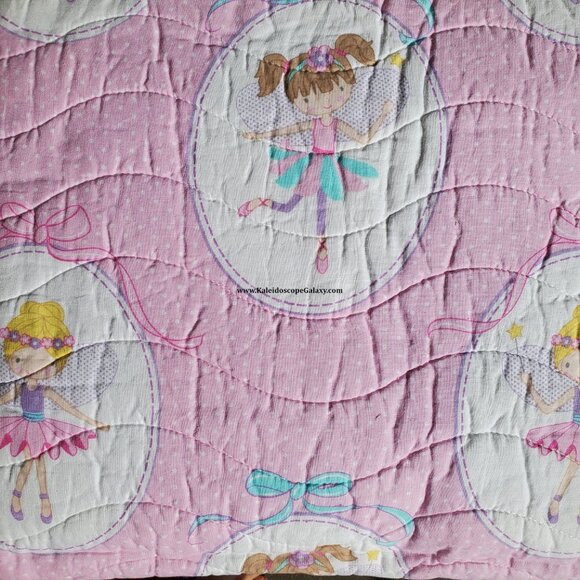 8 Piece Ballerina Fairies Twin Quilt ~ Sheets ~ 3 Throw Pillows ~ Ballet NEW - Picture 6 of 14